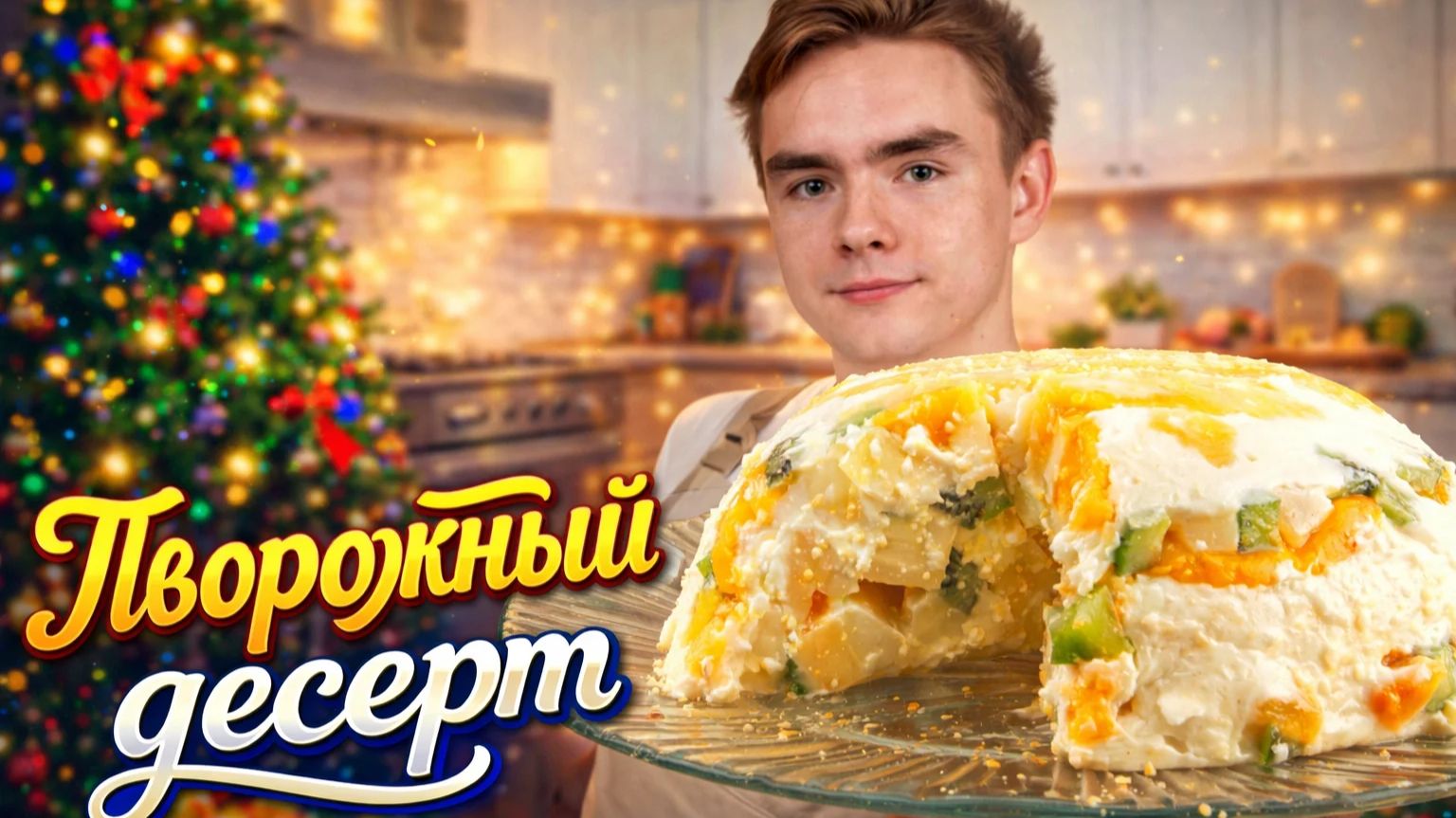 НОВОГОДНИЙ ДЕСЕРТ с ФРУКТАМИ смотреть онлайн