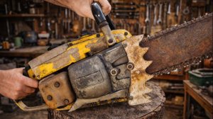 Реставрация Старой Ржавой Цепной Пилы