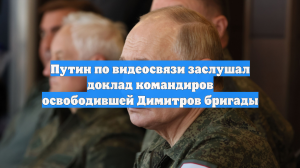 Путин по видеосвязи заслушал доклад командиров освободившей Димитров бригады