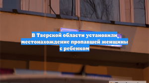 В Тверской области установили местонахождение пропавшей женщины с ребенком