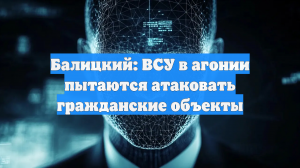 Балицкий: ВСУ в агонии пытаются нанести удары по гражданским объектам