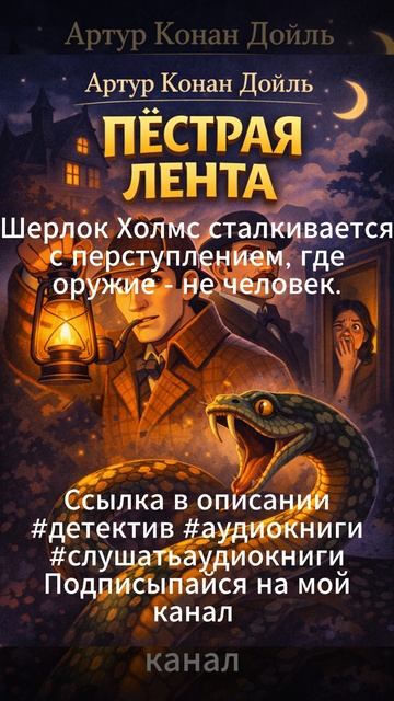 Артур Конан Дойль  Пестрая лента      #детектив #аудиокниги #слушатьаудиокниги
