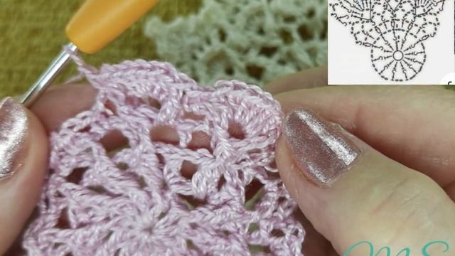 вяжуивяжу Объёмная снежинка крючком.