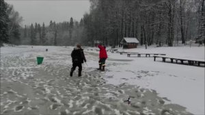 Поимки форели на рассвете. Клёвое место, Лосиный остров, верхний водоём.