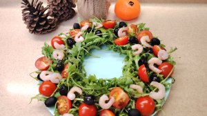 Идеальный салат для новогоднего стола. Красивый, яркий, праздничный салат новогодний венок