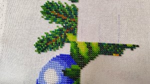 168. Частичная вышивка бисером на чистой канве и немного о жизни