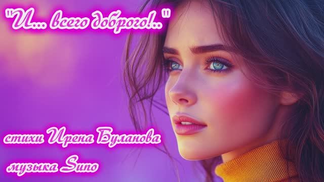 "И... всего доброго!.." стихи Ирены Булановой музыка Suno