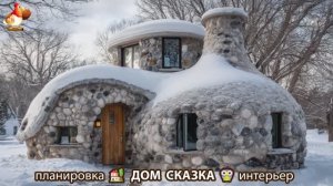 Сказочный дом мечты зимой – 3D идея для вдохновения с планировкой и интерьером 🏡🏚️🏠 вариант (1)