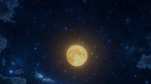 Яркая жёлтая луна