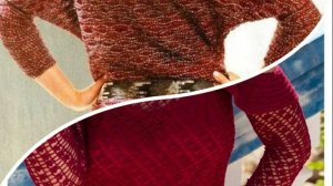 2 Блузки, связанные крючком, с вишневым узором