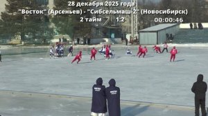 ХОККЕЙ С МЯЧОМ ВОСТОК-СИБСЛЕЬМАШ -2_ 28 декабря 2025 счет 6-3