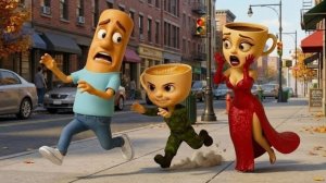 Балерина Капучино храбро прогоняет злодея, чтобы спасти маленькую Капучинку.