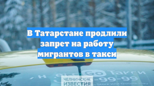 В Татарстане продлили запрет на работу мигрантов в такси