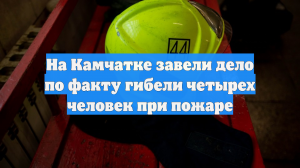 На Камчатке завели дело по факту гибели четырех человек при пожаре