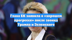 Глава ЕК заявила о «хорошем прогрессе» после звонка Трампа и Зеленского