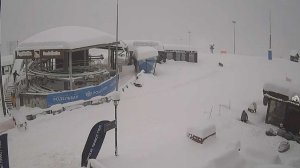 В горах Сочи прошел сильный снегопад