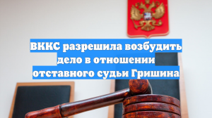 ВККС разрешила возбудить дело в отношении отставного судьи Гришина