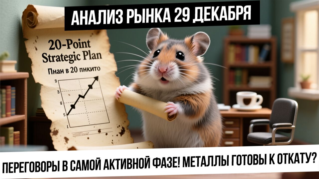 Анализ рынка 29 декабря. Экстремум в серебре! Металлы уйдут в коррекцию? Мирные переговоры! Рубль! смотреть онлайн