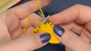 Лицевая убавка с наклоном влево (способ 1)