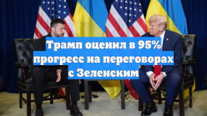 Трамп оценил в 95% прогресс на переговорах с Зеленским