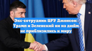 Экс-сотрудник ЦРУ Джонсон: Трамп и Зеленский ни на дюйм не приблизились к миру