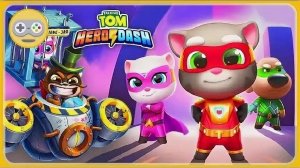 🦝⚡ Вторжение енотов в игре «Говорящий Том погоня героев»