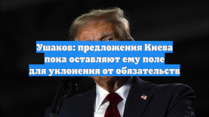 Ушаков: предложения Киева пока оставляют ему поле для уклонения от обязательств