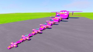 МУЛЬТИКИ ПРО МАШИНКИ МАККУИН САМОЛЁТ ПРОТИВ ПОЕЗДОВ