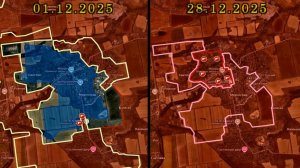 Карта боевых действий за Мирноград (Димитров) с 1 по 28 декабря 2025 года