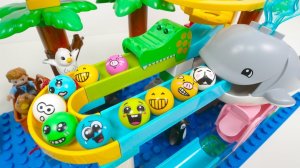 СТРОИМ ГОРКУ ДЛЯ ШАРИКОВ С ДИЛЬФИНОМ КАТАЕМ ШАРИКИ ВИДЕО ДЛЯ ДЕТЕЙ ДЕТСКИЙ КАНАЛ ИГРАЛКИ-ЗАЛИПАЛКИ