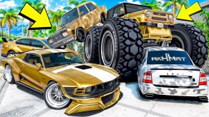 Угнал кучу золотых чит тачек у мажора в GTA 5! Битва воров в ГТА 5 Онлайн!