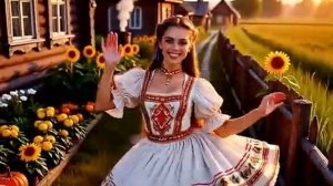 Деревенские частушки под танец красавицы в сарафане