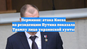 Перминов: атака Киева на резиденцию Путина показала Трампу лицо украинской хунты
