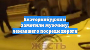 Екатеринбуржцы заметили мужчину, лежавшего посреди дороги