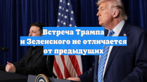 Встреча Трампа и Зеленского не отличается от предыдущих