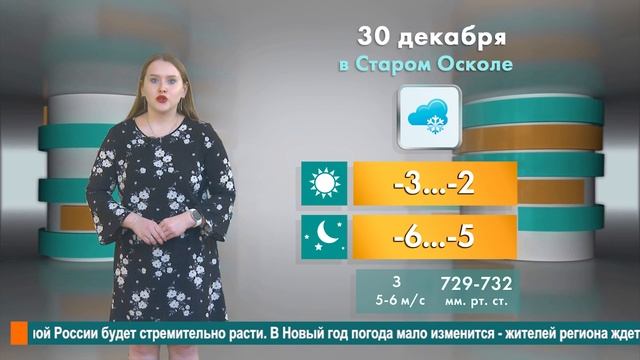 Погода в Старом Осколе на 30 декабря смотреть онлайн