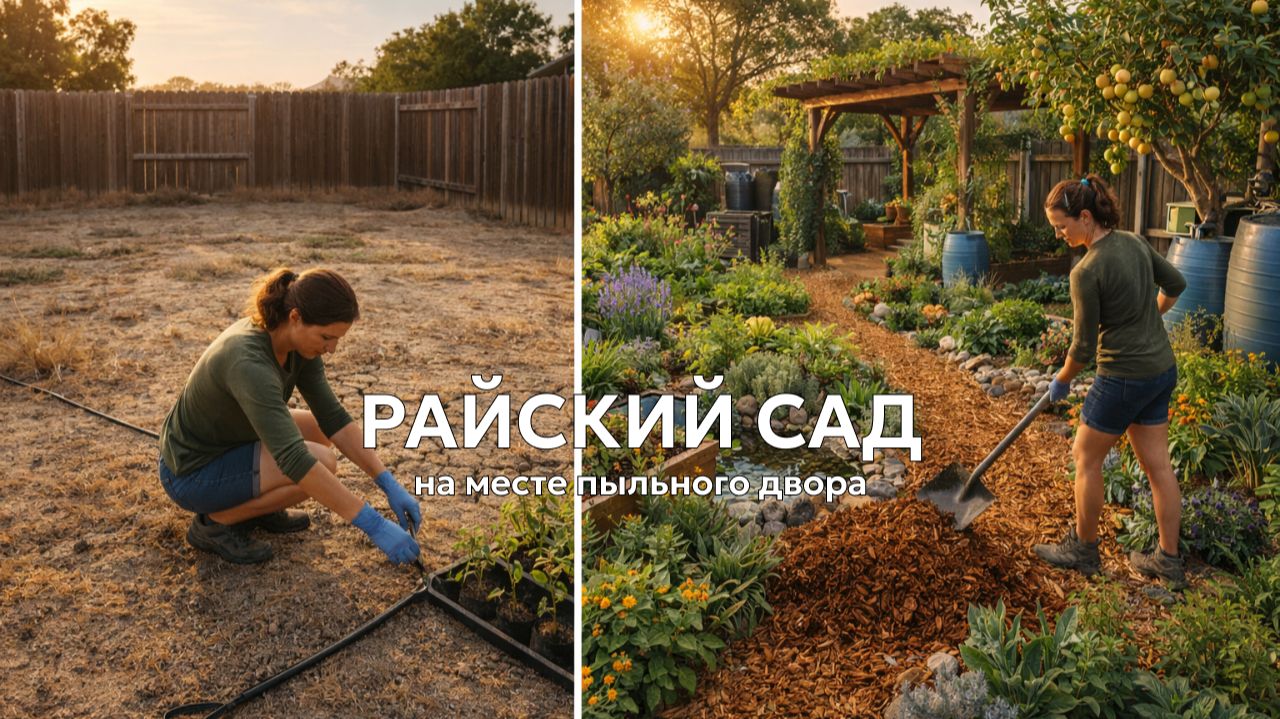 Сухой, пыльный двор в пышный, райский сад: как ему это удалось смотреть онлайн