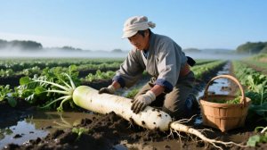 Обзор дайкона. Сорт Миноваси и Саша. Сезон 2019.