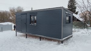 Дачный домик Люкс вагончик бытовка блок контейнер металлический с печкой 7 метровый