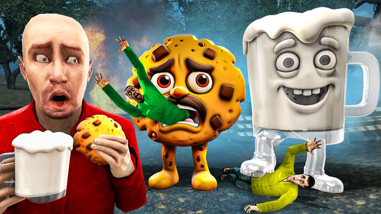 КУКИ И МИЛКИ! НЕ ЕШЬ ПЕЧЕНЬЕ С МОЛОКОМ, ЕСЛИ ХОЧЕШЬ ЖИТЬ! УГАР И БЕЗУМИЕ В Garry`s Mod смотреть онлайн