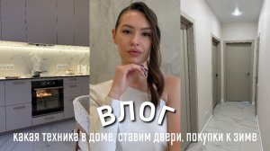 КАКАЯ ТЕХНИКА В ДОМЕ, СТАВИМ ДВЕРИ, НУЖНО ПЕРЕКЛЕИВАТЬ ОБОИ, ПОКУПКИ К ЗИМЕ