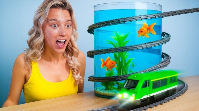 Я построила гигантскую железно куб дорогу для своих питомцев смотреть онлайн