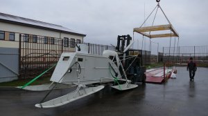 Перемещение аэросаней НКЛ-26, Музей отечественной военной истории,  декабрь 2025