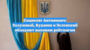 Социолог Антипович: Залужный, Буданов и Зеленский обладают высоким рейтингом