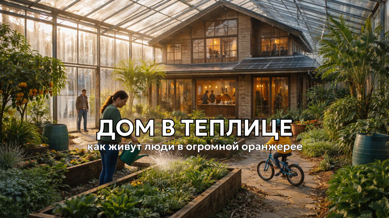 Жизнь в оранжерейном оазисе: большой дом внутри теплицы смотреть онлайн