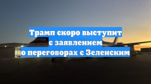 Трамп скоро выступит с заявлением о переговорах с Зеленским
