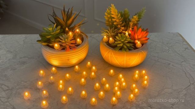 Набор водонепроницаемых светодиодных шариков РЕВИНЬИ, тёплые белые LED-огни, 1.5 см, 50 шт., 4060438