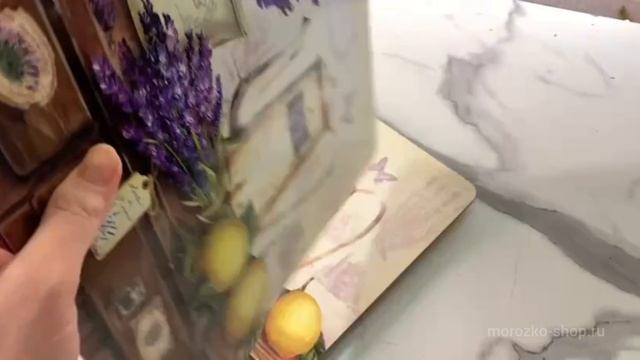 Плейсматы на пробковой основе АРОМАТ ЛАВАНДЫ, 40х30 см, 4 шт., 2019714-1