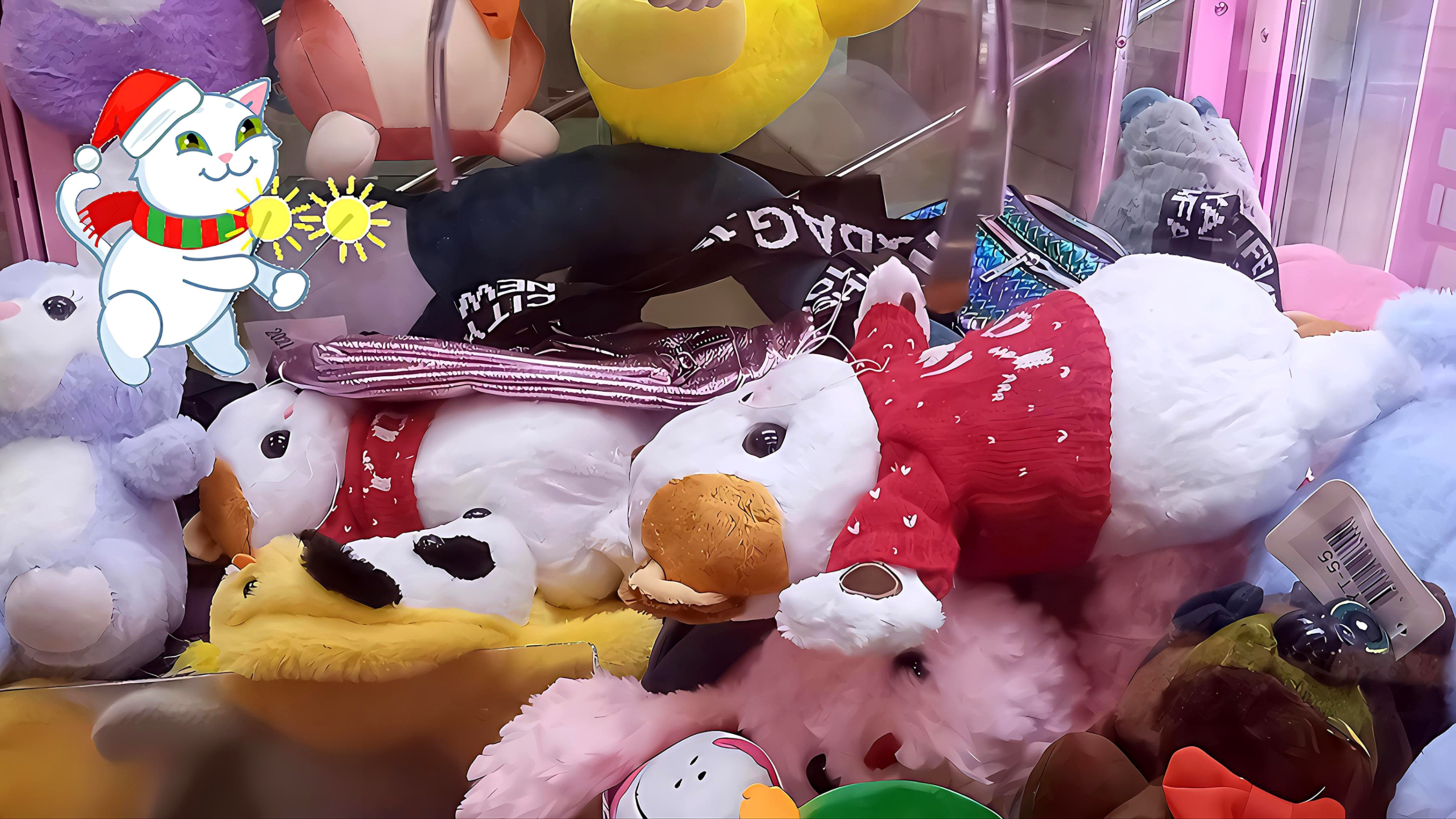 Новогодний выпуск. Достали много игрушек из автомата Хватайка. смотреть онлайн