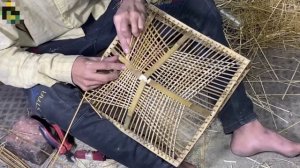 Процесс изготовления клетки для птиц из бамбука